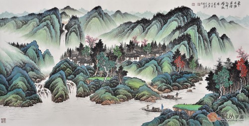 当代收藏级黑马画家吴大恺，开启青绿山水新面貌