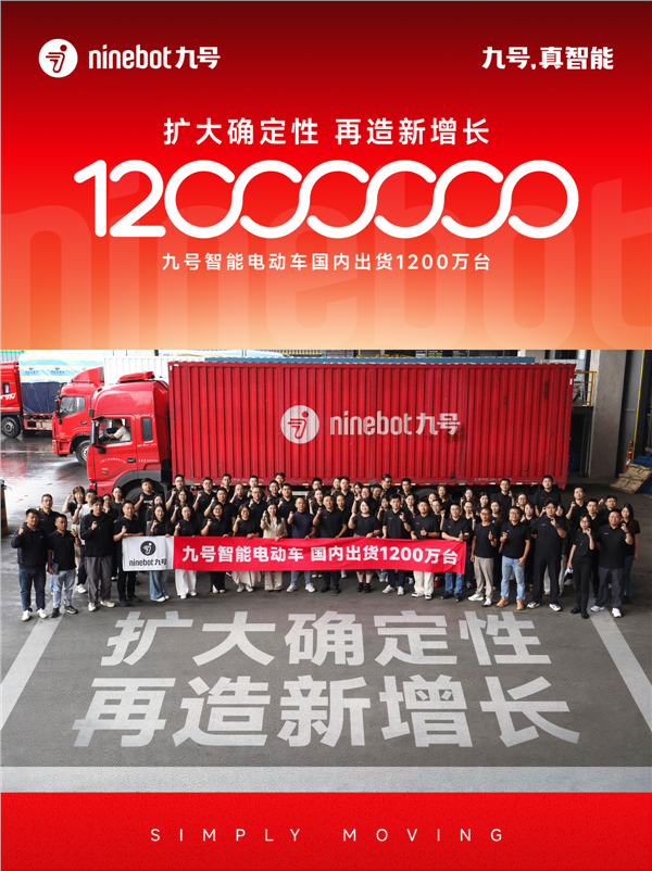 九号智能电动车突破1200万台:扩大领先优势,打开增长空间(图1) 九号智能电动车突破1200万台:扩大领先优势,打开增长空间(图1)