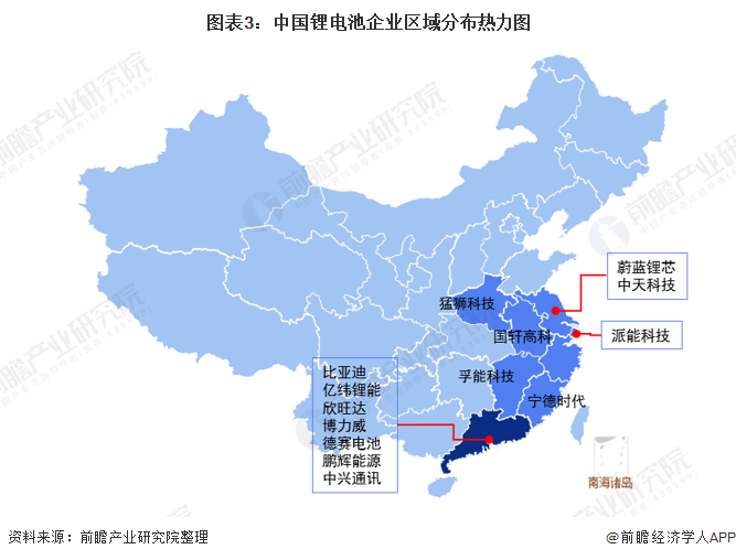 2020年,从装机量来看,我国动力锂电池行业的竞争格局较为集中,其中