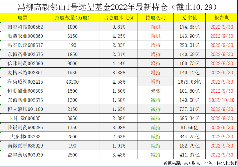 揭秘高毅冯柳的最新持仓