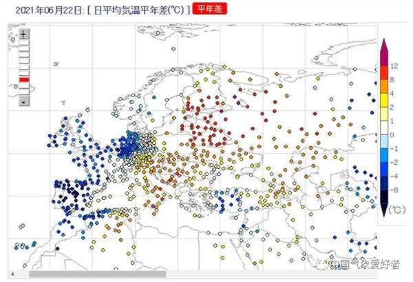 日本氣象廳監測顯示,俄羅斯西北部氣溫偏高10度以上