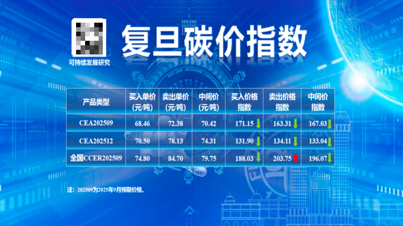 复旦大学可持续发展研究中心：8月全国碳市场放量下跌